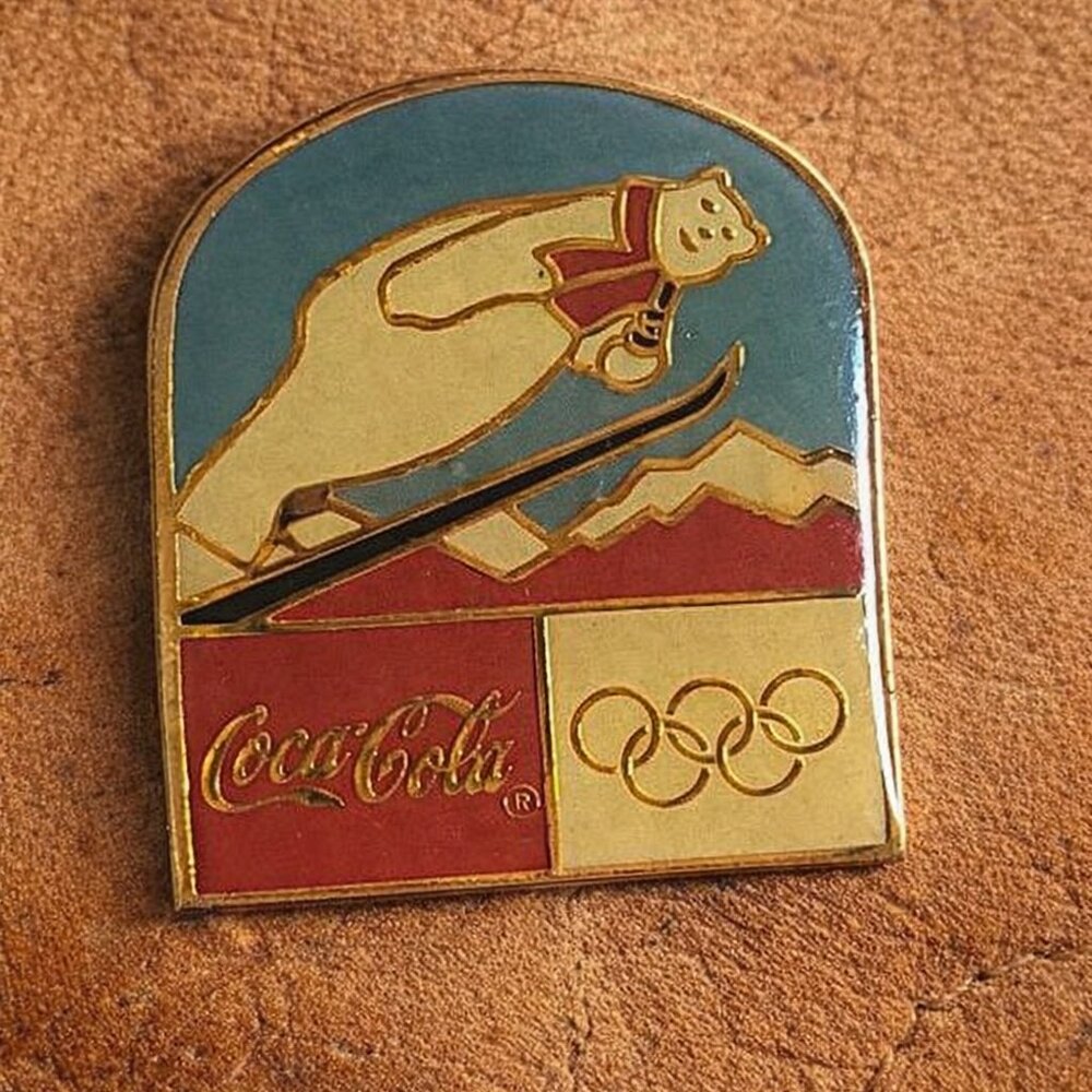 Lillehammer Norway Coca Cola 1994 Olympics Lapel Pin